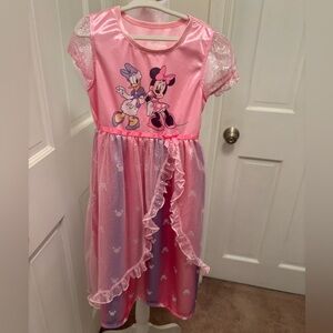 Disney Pink Minnie & Daisy Girls Nightgown Pajama Dress